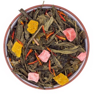 Чай зеленый ароматизированный "Клубника-Колада"